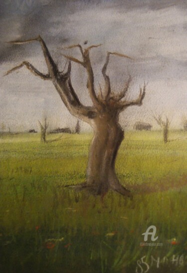 Drawing titled "nature" by Jean-Michel Mahaux, Original Artwork, Pastel