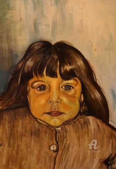 绘画 标题为“petite fille” 由Jean-Michel Mahaux, 原创艺术品, 油