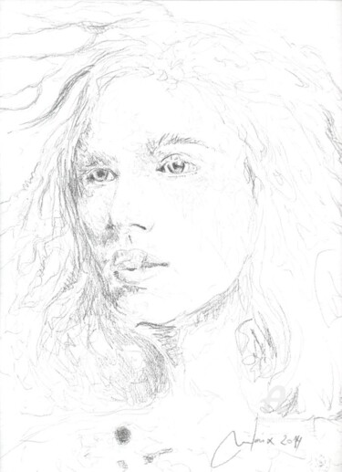 Dessin intitulée "femme" par Jean-Michel Mahaux, Œuvre d'art originale, Crayon