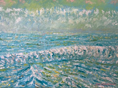 Pintura titulada "Bord de mer Isolella" por Jm Mariani, Obra de arte original, Oleo