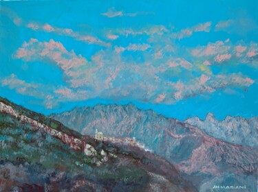 Painting titled "Montemaggiore - Cor…" by Jm Mariani, Original Artwork, Oil Mounted on Wood Stretcher frame