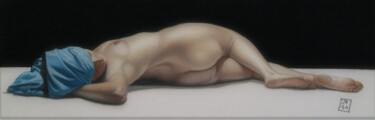 Painting titled "Desnudo. Miniatura.4" by Jm Sa, Original Artwork, Pastel Mounted on Other rigid panel