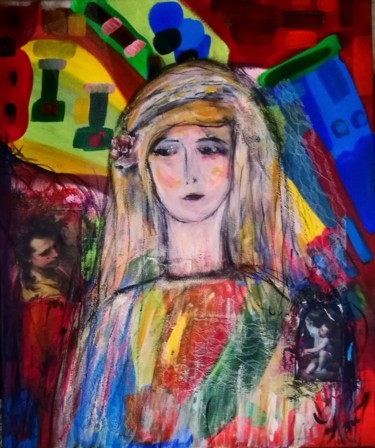 Peinture intitulée "La fille de Dieu" par Jean-Marc Zabouri, Œuvre d'art originale, Acrylique