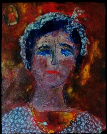 Peinture intitulée "La demoiselle d'hon…" par Jean-Marc Zabouri, Œuvre d'art originale, Huile