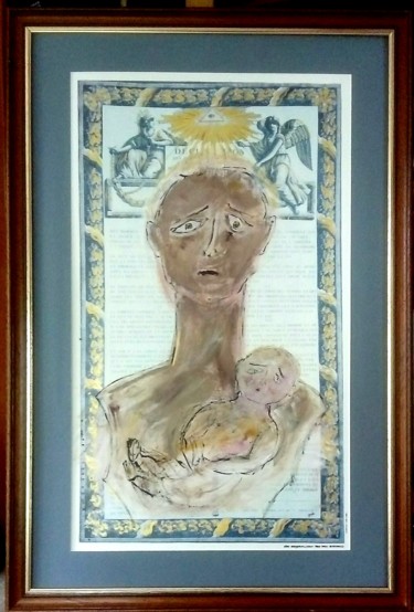 Peinture intitulée "Paternité, ou les d…" par Jean-Marc Zabouri, Œuvre d'art originale, Acrylique
