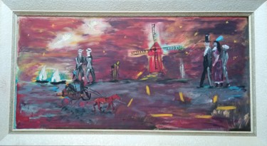 Peinture intitulée "Paris s'emplume" par Jean-Marc Zabouri, Œuvre d'art originale, Acrylique