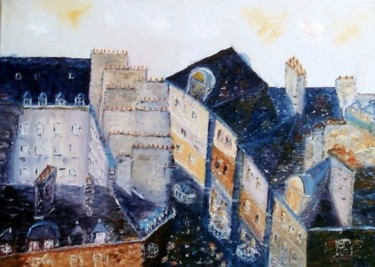 Peinture intitulée "Rue noire." par Jean-Marc Zabouri, Œuvre d'art originale