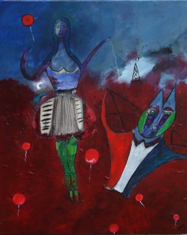 Peinture intitulée "La libération  de P…" par Jean-Marc Zabouri, Œuvre d'art originale