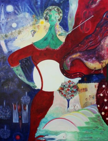 Peinture intitulée "Madame rêve." par Jean-Marc Zabouri, Œuvre d'art originale