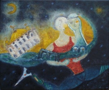 Painting titled "L'étoile filante." by Jean-Marc Zabouri, Original Artwork
