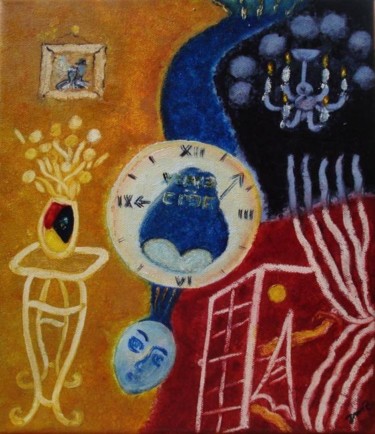 Peinture intitulée "La sirène prisonniè…" par Jean-Marc Zabouri, Œuvre d'art originale