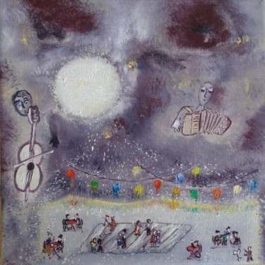 Painting titled "Le petit bal perdu." by Jean-Marc Zabouri, Original Artwork