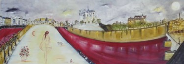 Peinture intitulée "Odalisque, rive gau…" par Jean-Marc Zabouri, Œuvre d'art originale