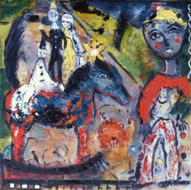 Painting titled "Tu sera saltimbanqu…" by Jean-Marc Zabouri, Original Artwork, Other