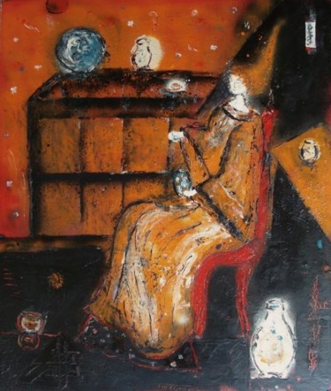 Peinture intitulée "Le salon chinois" par Jean-Marc Zabouri, Œuvre d'art originale