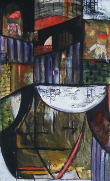 Peinture intitulée "L'ancienne fabrique…" par Jean-Marc Zabouri, Œuvre d'art originale