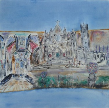 Malerei mit dem Titel "Il Duomo, intérieur…" von Jean-Marc Zabouri, Original-Kunstwerk