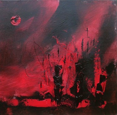 Peinture intitulée "Golgotha" par Jean-Marc Zabouri, Œuvre d'art originale