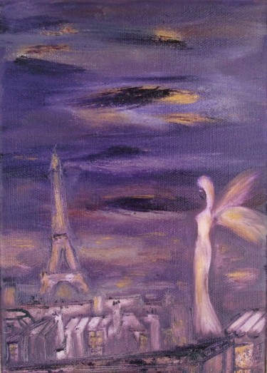 Peinture intitulée "Paris-lumère" par Jean-Marc Zabouri, Œuvre d'art originale