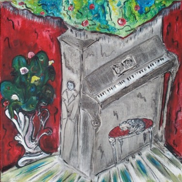 Peinture intitulée "Il était un piano" par Jean-Marc Zabouri, Œuvre d'art originale