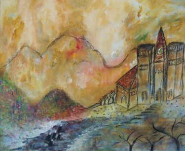 Painting titled "Le sentier des pèle…" by Jean-Marc Zabouri, Original Artwork