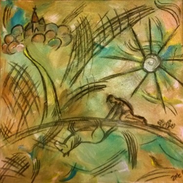 Peinture intitulée "Soleil de plomb" par Jean-Marc Zabouri, Œuvre d'art originale
