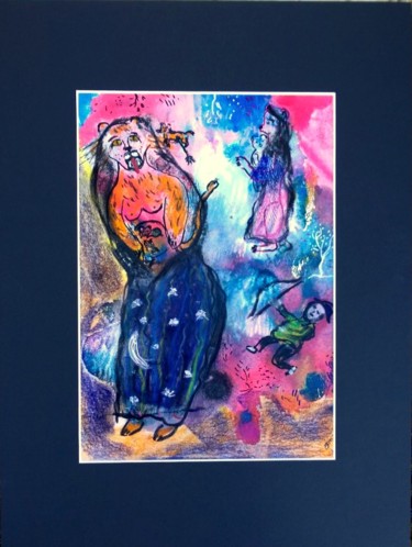 Peinture intitulée "La lionne et l'ourse" par Jean-Marc Zabouri, Œuvre d'art originale