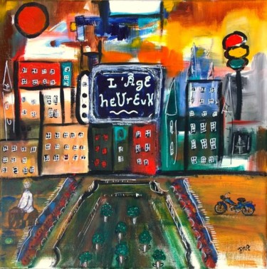 Painting titled "L'âge heureux" by Jean-Marc Zabouri, Original Artwork