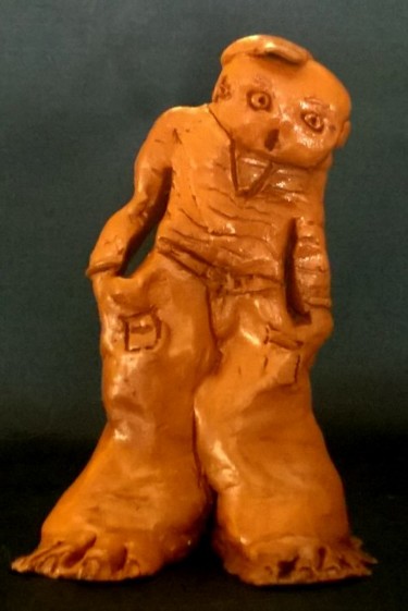 Sculpture titled "Bambino" by Jean-Marc Zabouri, Original Artwork, Clay