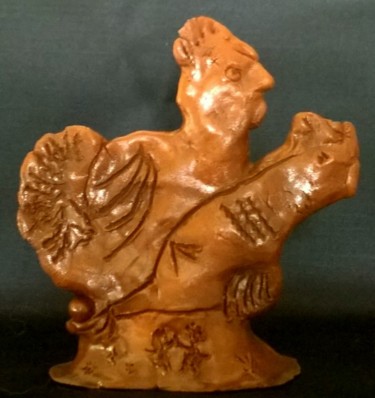 Sculpture titled "Parade nuptiale" by Jean-Marc Zabouri, Original Artwork, Clay