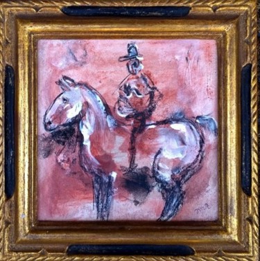 Peinture intitulée "Le cavalier à la ma…" par Jean-Marc Zabouri, Œuvre d'art originale