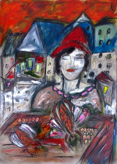 Painting titled "La danse des abeill…" by Jean-Marc Zabouri, Original Artwork