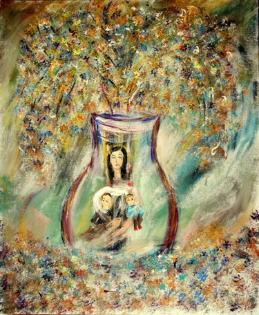 Peinture intitulée "Chant fleuri" par Jean-Marc Zabouri, Œuvre d'art originale