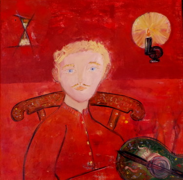 Peinture intitulée "Ma violon" par Jean-Marc Zabouri, Œuvre d'art originale, Huile