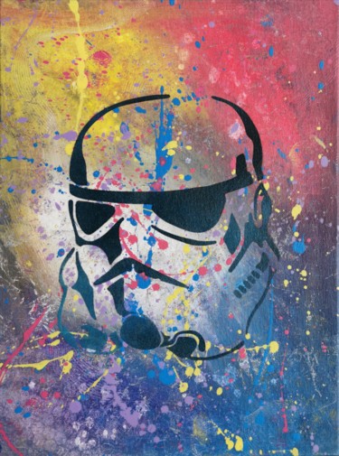 Peinture intitulée "StormTrooper1 Star…" par Jmartscreations, Œuvre d'art originale, Acrylique