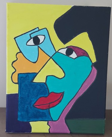 Painting titled "Picajo2" by Jmbr, Original Artwork, Acrylic Mounted on Wood Stretcher frame