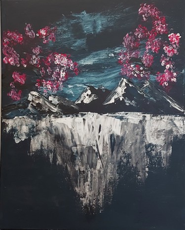 Peinture intitulée "Un printemps au Jap…" par Jmbr, Œuvre d'art originale, Acrylique Monté sur Châssis en bois