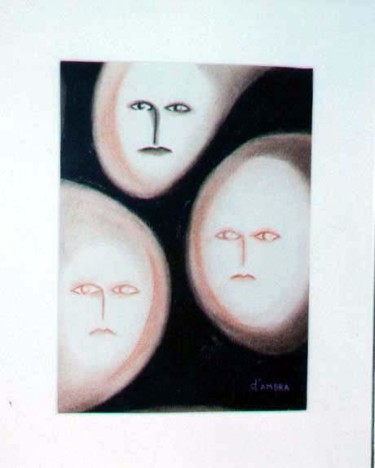 Peinture intitulée "3 autres personnages" par Jean Marc D'Ambra, Œuvre d'art originale