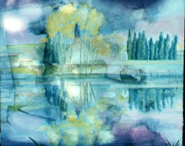 Painting titled "Paysage violet" by Jean Marc D'Ambra, Original Artwork