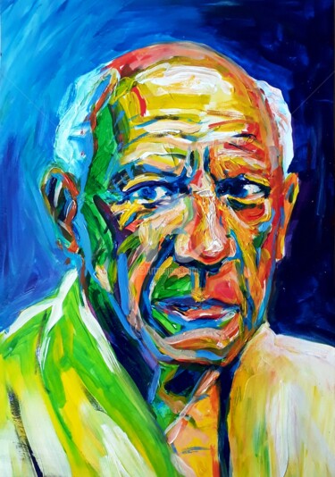 "Picasso 2" başlıklı Tablo Jean-Michel Desterke tarafından, Orijinal sanat, Akrilik
