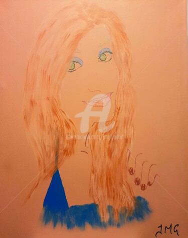 绘画 标题为“Jacqueline” 由Jmglyneart, 原创艺术品, 丙烯 安装在木质担架架上