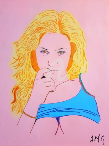 Painting titled "Natasha" by Jmglyneart, Original Artwork, Acrylic Mounted on Wood Stretcher frame