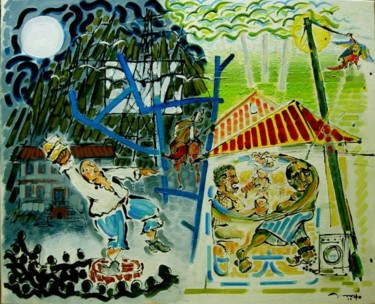 Peinture intitulée "Marchand de lessive…" par Jean-Marie Holterbach, Œuvre d'art originale