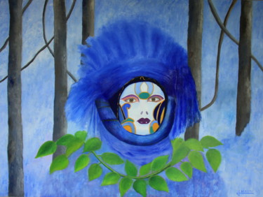 Pintura titulada "La Dama del bosque" por Jaime Martí, Obra de arte original, Oleo