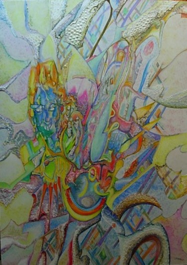 Peinture intitulée "vert de rage" par Jmmixt, Œuvre d'art originale