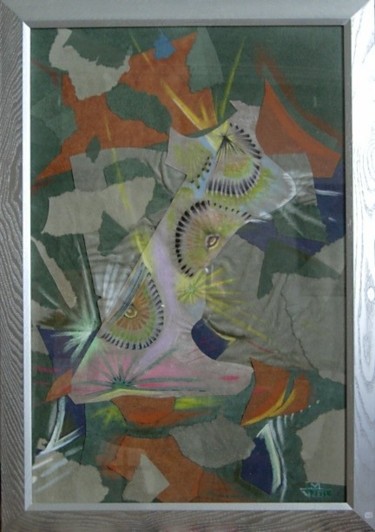 Peinture intitulée "les trois eventails" par Jmmixt, Œuvre d'art originale