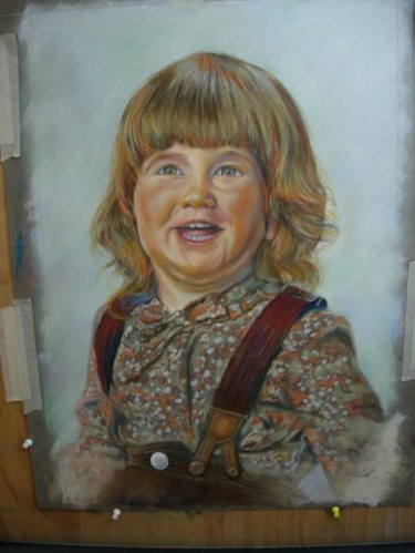 Peinture intitulée "jeune fille  (parte…" par Jmmixt, Œuvre d'art originale