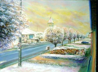 Peinture intitulée "dans la neige a Tan…" par Jmmixt, Œuvre d'art originale