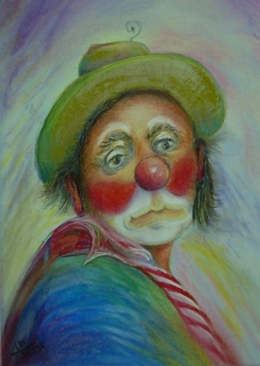 Peinture intitulée "le clouwn    (paste…" par Jmmixt, Œuvre d'art originale