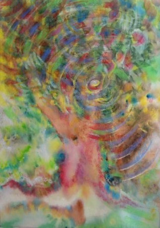 Peinture intitulée "Arbre au ciel enlac…" par Jmmixt, Œuvre d'art originale